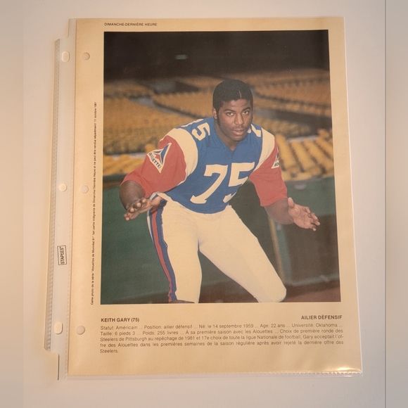 1981 Montreal Alouettes CFL Dimanche Derniere Heure Football Prints - Picture 14 of 16